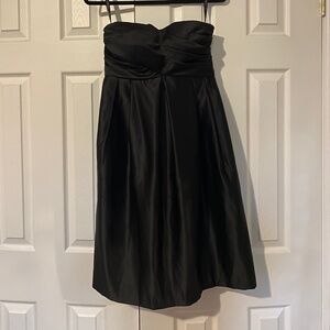 black strapless dress with bow